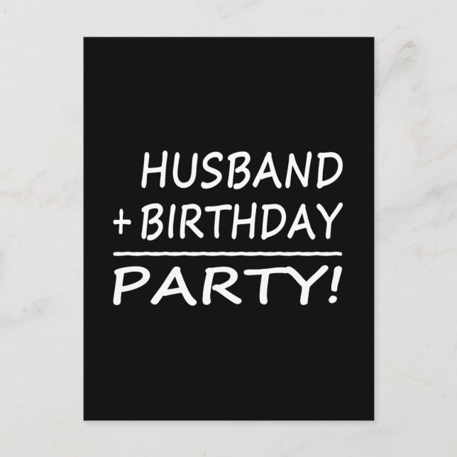 Invitation Carte Postale Maris Anniversaire : Mari + Anniversaire = Fête (Devant)