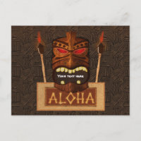 Masque Tiki en Bois Vintage Rétro ALOHA Fête Luau