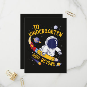 Invitation Carte Postale Maternelle et au-delà Astronaute Rentrée scolaire