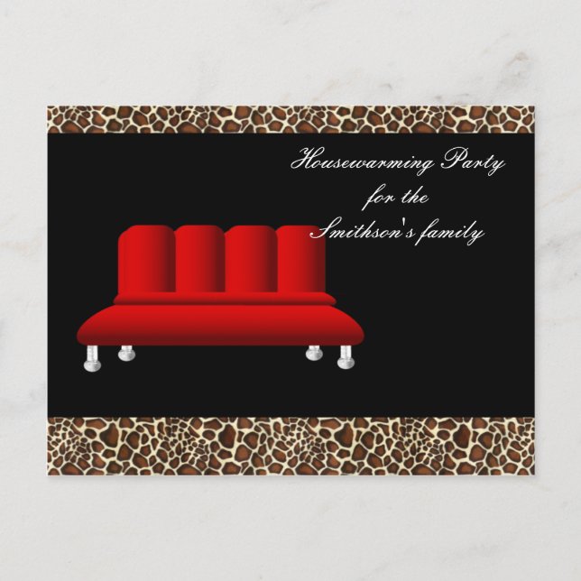 Invitation Carte Postale Meubles Modernes Soirée ménage (Devant)