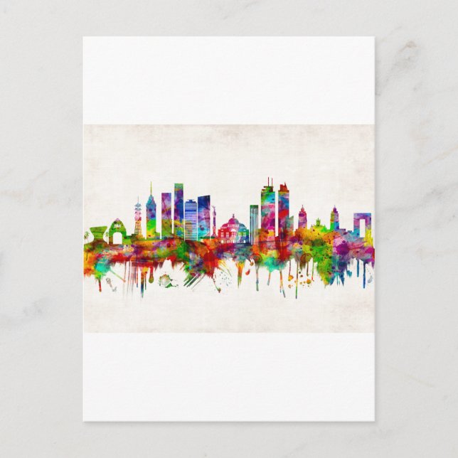 Invitation Carte Postale Mexico City Mexico Skyline (Devant)