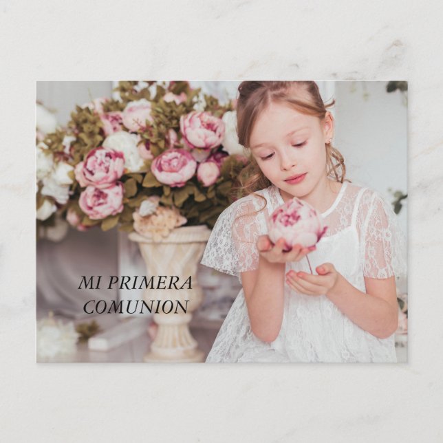 INVITATION CARTE POSTALE MI PRIMERA COMUNION (Devant)