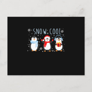 Invitation Carte Postale Mignon Manchot Neige Cool Noël de Noël