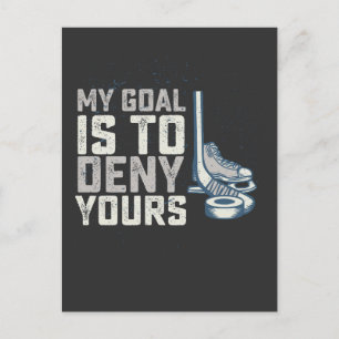 Invitation Carte Postale Mon objectif est de nier votre hockey vintage
