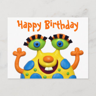 Invitation Carte Postale Monster Party