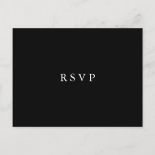 Invitation Carte Postale Moonlight Bloom   Choix de repas pour RSVP mariage