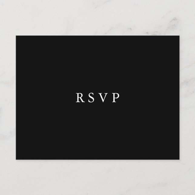 Invitation Carte Postale Moonlight Bloom | Floral Mariage  CHOIX DE REPAS R (Devant)