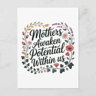 Invitation Carte Postale Mothers Awaken Potential Within Us