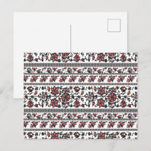 Invitation Carte Postale Motif floral botanique Cottagecore