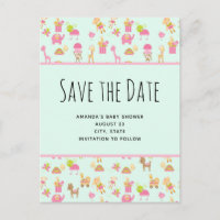 Motif mignon avec des animaux de pépinière Enregis