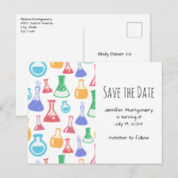 Motif scientifique divertissant Beakers and Flaque