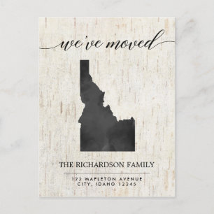 Invitation Carte Postale Moving faire-part, État de l'Idaho rustique