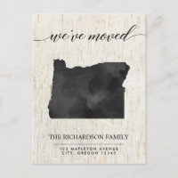Moving faire-part, État de l'Oregon rustique