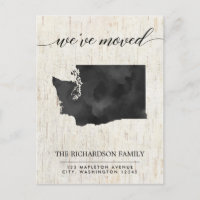Moving faire-part, État de Washington rustique
