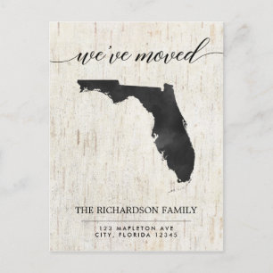 Invitation Carte Postale Moving faire-part, Floride état rustique