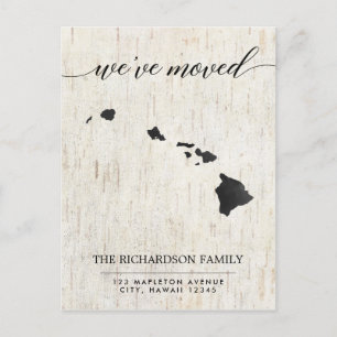 Invitation Carte Postale Moving faire-part, Hawaii État rustique