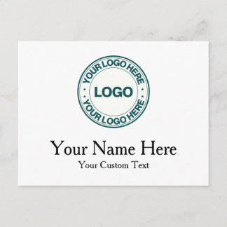 Invitation Carte Postale Nom et logo personnalisés