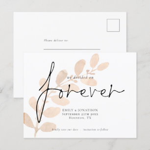 Invitation Carte Postale Nous avons décidé de ne jamais mélanger le feuilla