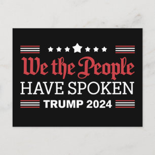 Invitation Carte Postale Nous Le Peuple Avons Parlé Trump 2024