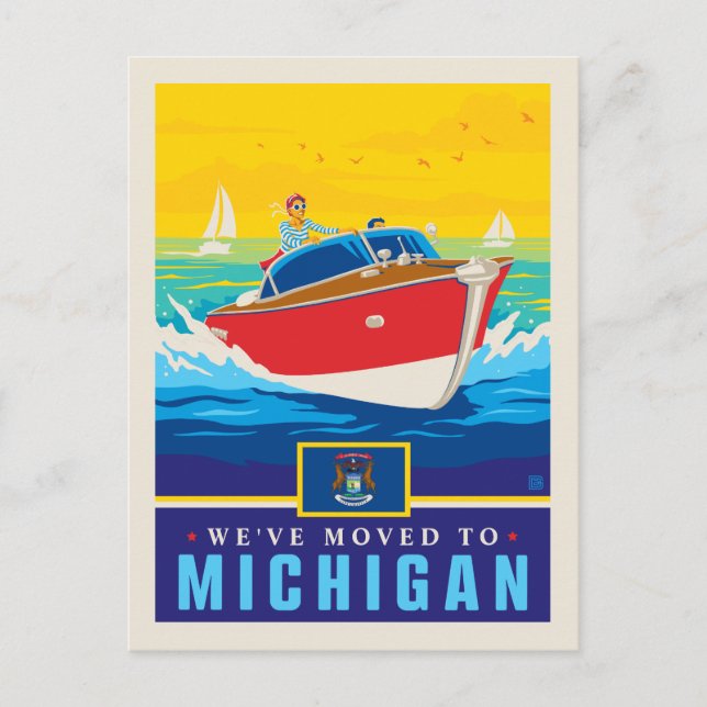 Invitation Carte Postale Nous sommes allés au Michigan (Devant)