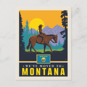 Invitation Carte Postale Nous sommes allés au Montana