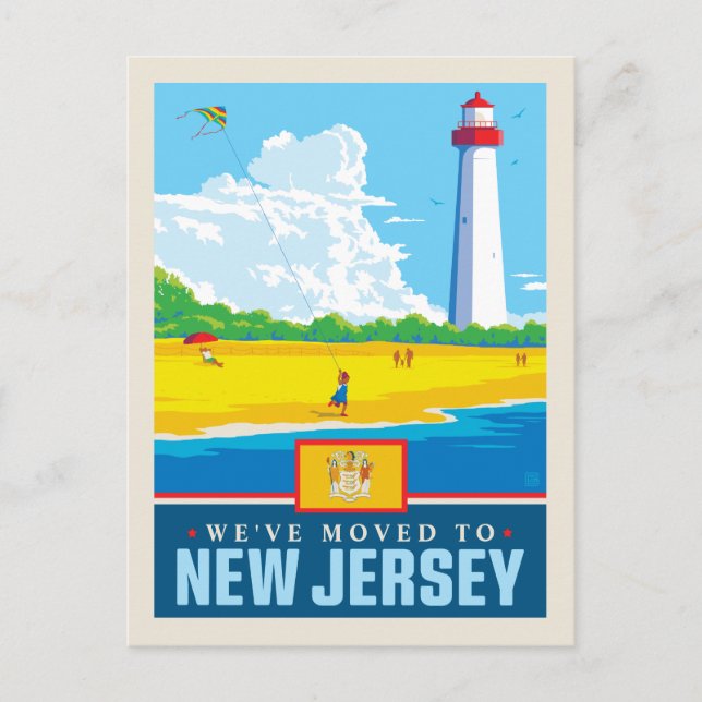 Invitation Carte Postale Nous sommes allés au New Jersey (Devant)