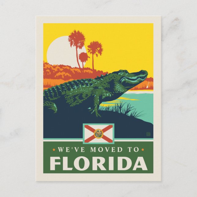 Invitation Carte Postale Nous sommes partis en Floride (Devant)