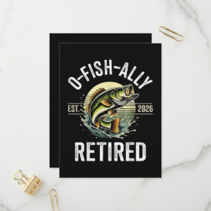Invitation Carte Postale O-Fish-Ally Retraité Pêcheur 2026 Pêche