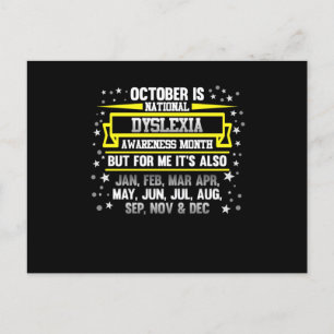 Invitation Carte Postale Octobre Mois national de sensibilisation à la dysl