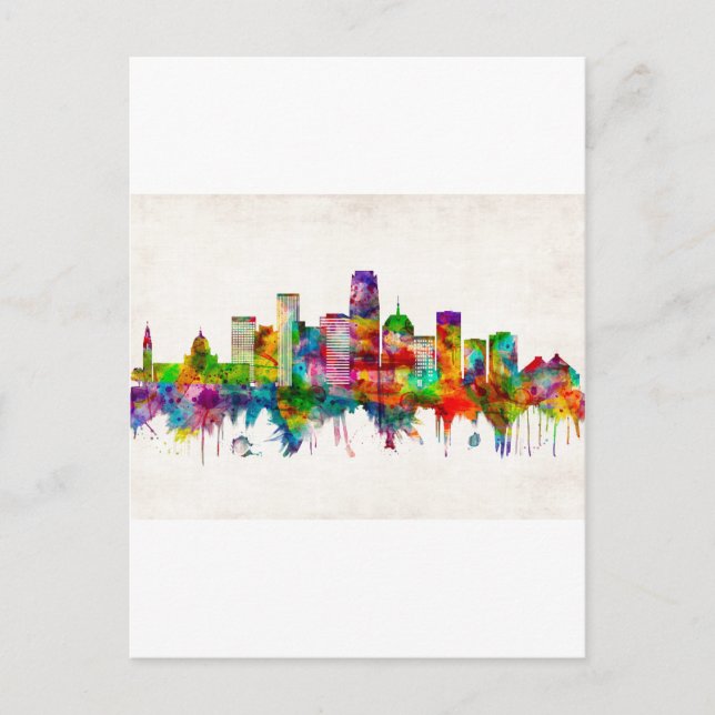 Invitation Carte Postale Oklahoma City Oklahoma Skyline (Devant)