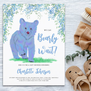 Invitation Carte Postale On Peut Attendre L'Ours Bleu Des Bois