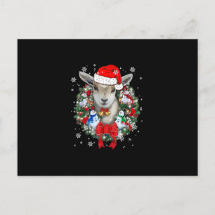 Invitation Carte Postale Ornement de Noël de chèvre Décoration Cadeau Cadea