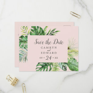 Invitation Carte Postale Palme tropicale sauvage   Vider Enregistrer la car