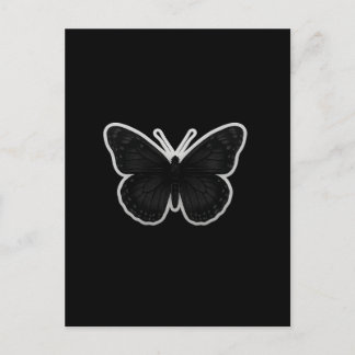 Invitation Carte Postale Papillon d'élégance sombre 