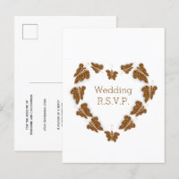 Papillons couleur chocolat Conception Mariage RSVP