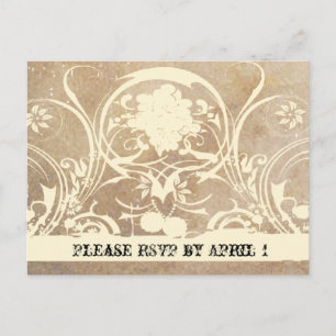 Invitation Carte Postale Parchemin De Dentelle Shabby RSVP