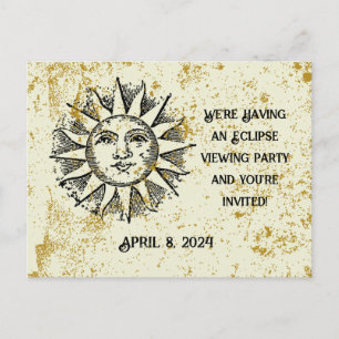 INVITATION CARTE POSTALE PARTI D'AFFICHAGE ECLIPSE PERSONNALISÉ