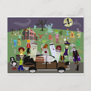 Invitation Carte Postale Partie hantée de cimetière de Halloween