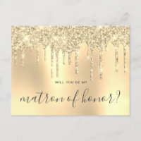 Parties scintillant d'or gouttes serez-vous mon ma