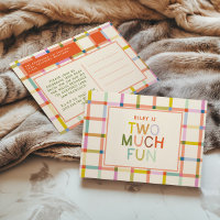 Pastel Plaid "Two Many Fun" 2e anniversaire