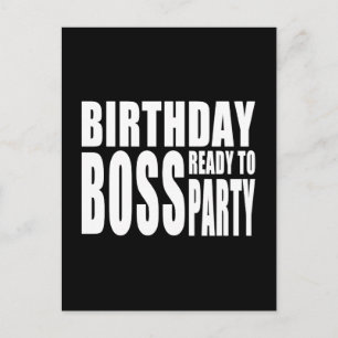 Invitation Carte Postale Patron d'anniversaire prêt à party
