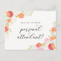 Pêches à l'aquarelle Floral Soyez mon accompagnate