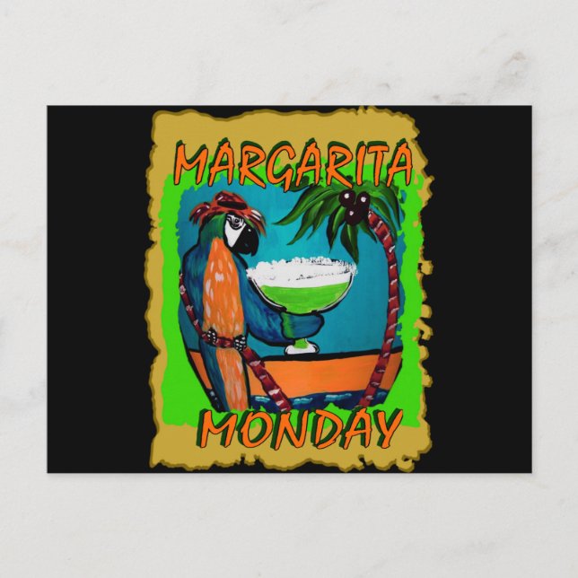 Invitation Carte Postale Perroquets (Devant)