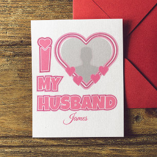 Invitation Carte Postale Personnalisé J'aime mon mari – Ajouter une photo e