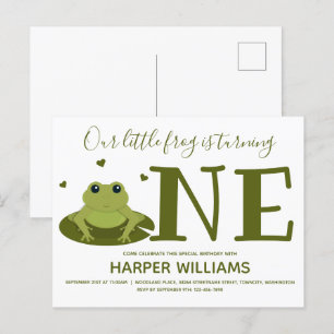 Invitation Carte Postale Petite grenouille transformant un animal mignon pr
