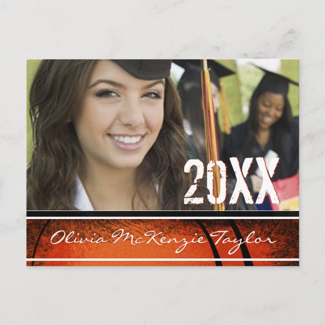 Invitation Carte Postale Photo Classe de Graduation Open House (Devant)