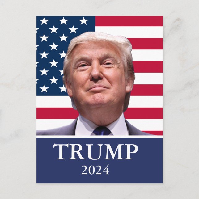 Invitation Carte Postale Photo de Donald Trump - Président 2024 (Devant)