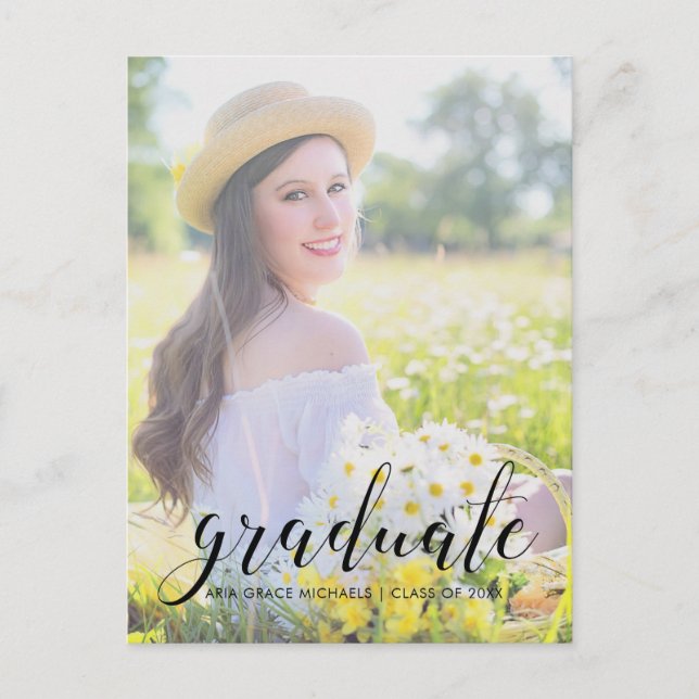 Invitation Carte Postale Photo Graduation Party (Devant)
