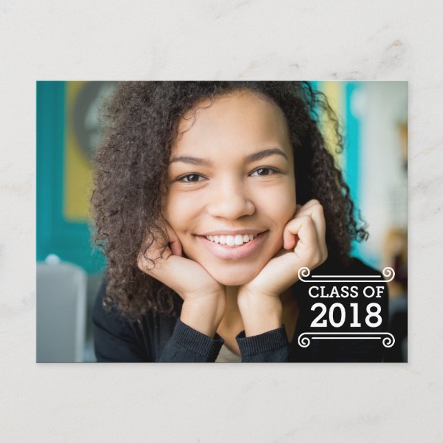 Invitation Carte Postale Photo Graduation Party Invitation. (Devant)