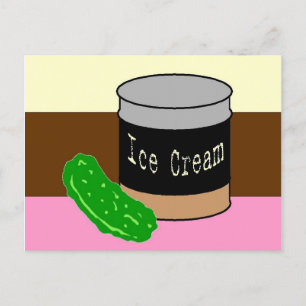 Invitation Carte Postale Picket et crème glacée, Fête de Grossesse